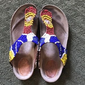 Cool beaded Italian shoes 2 years old size 8